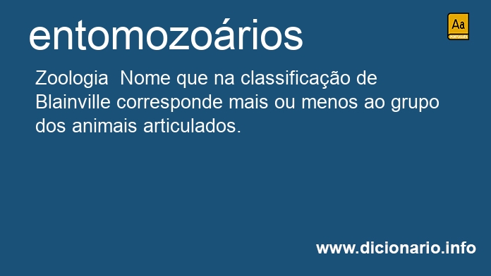 Significado de entomozorios