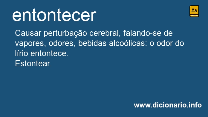 Significado de entontecer