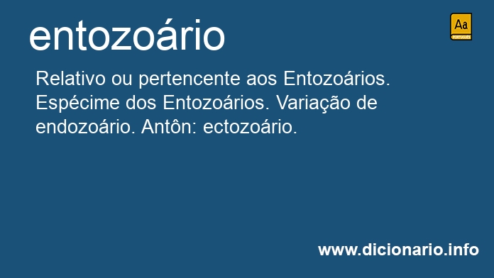 Significado de entozorio