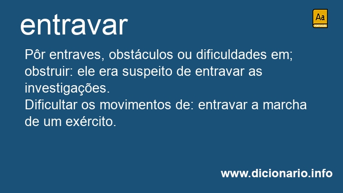 Significado de entravar