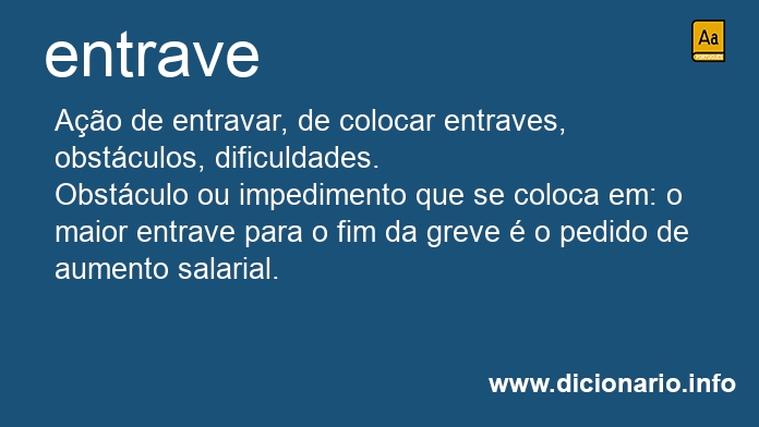 Significado de entrave