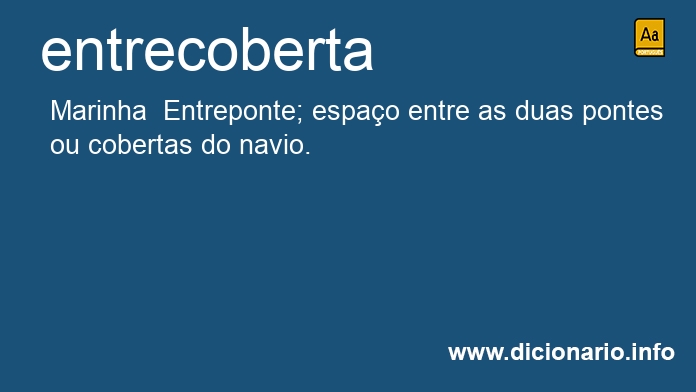 Significado de entrecoberta