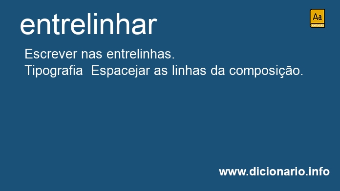 Significado de entrelinhar