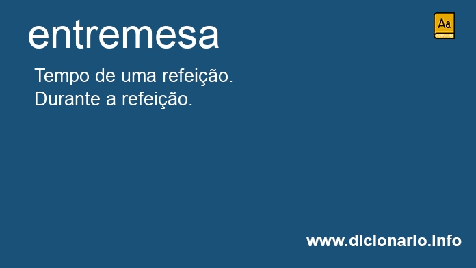Significado de entremesa