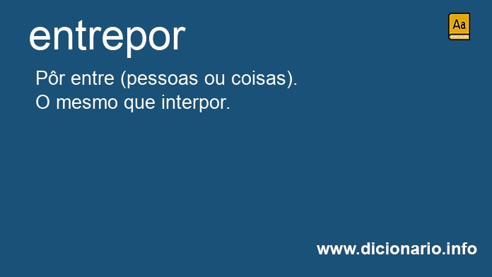 Significado de entrepuseste