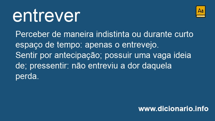 Significado de entrever