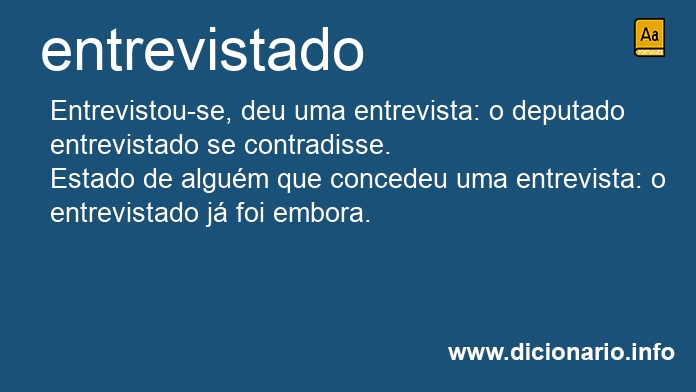 Significado de entrevistado