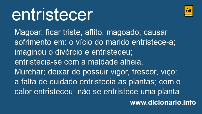 Significado de entristea