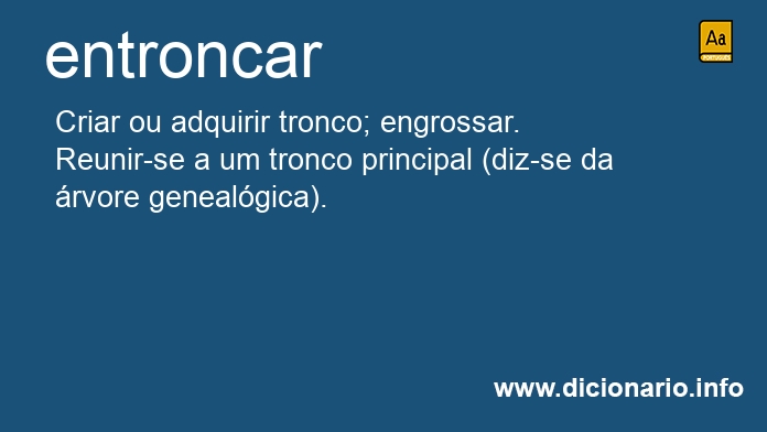 Significado de entroncar