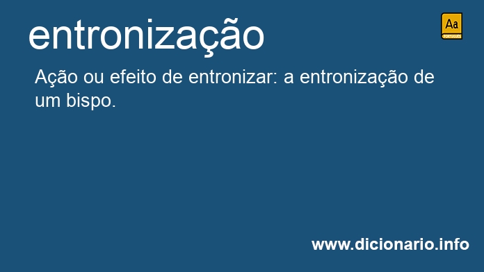 Significado de entronizao