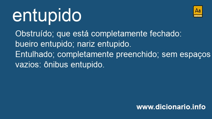 Significado de entupido