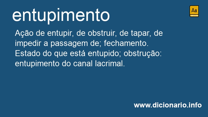 Significado de entupimento