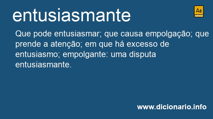 Significado de entusiasmante
