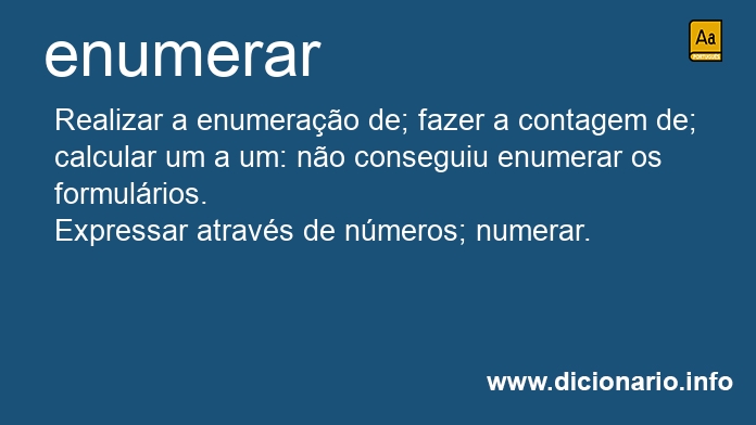 Significado de enumera