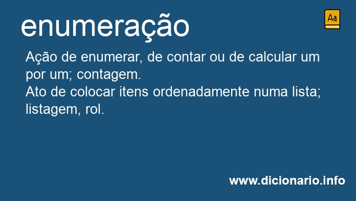 Significado de enumerao