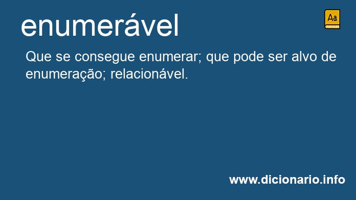 Significado de enumervel