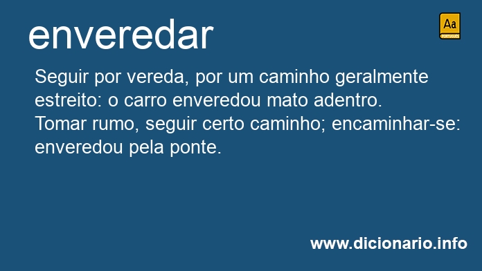 Significado de enveredar
