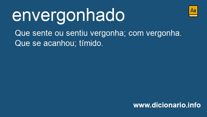 Significado de envergonhado