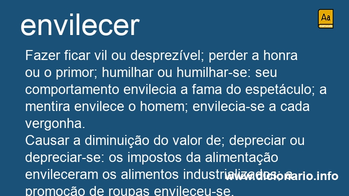 Significado de envilecer