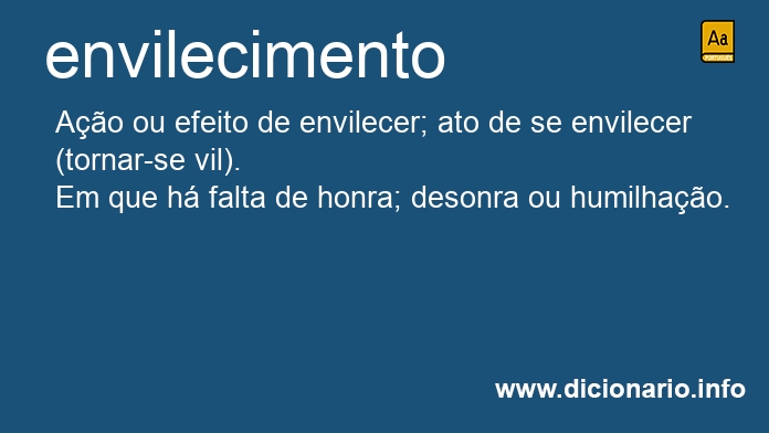 Significado de envilecimento