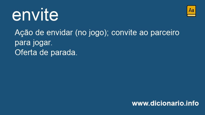 Significado de envite
