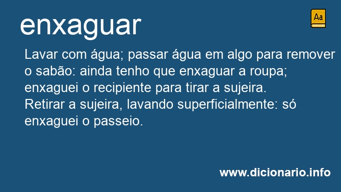 Significado de enxaguar