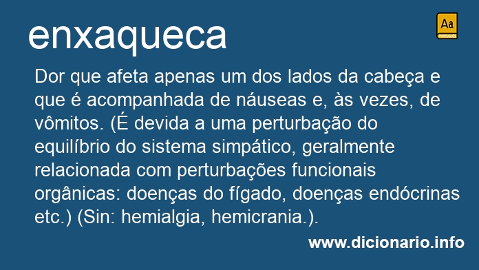 Significado de enxaqueca