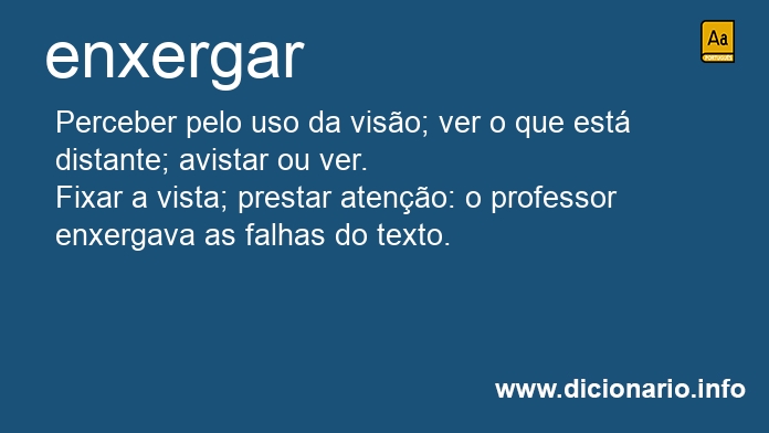 Significado de enxergai