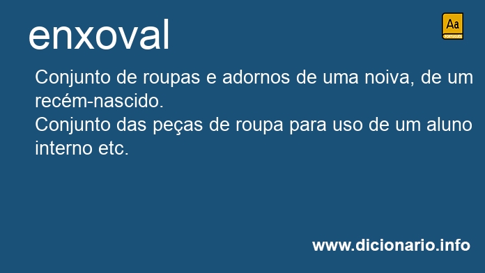 Significado de enxoval