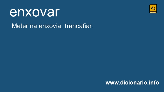 Significado de enxovar