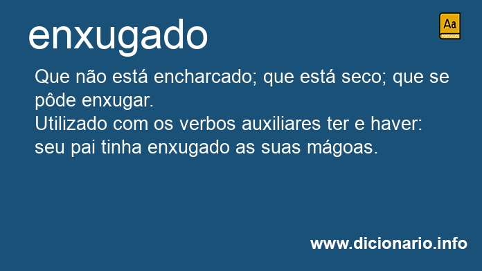 Significado de enxugado