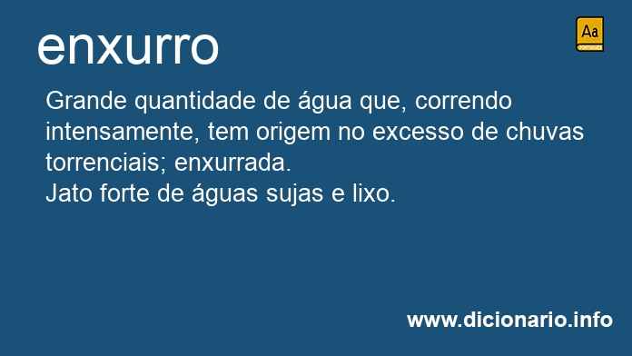 Significado de enxurro