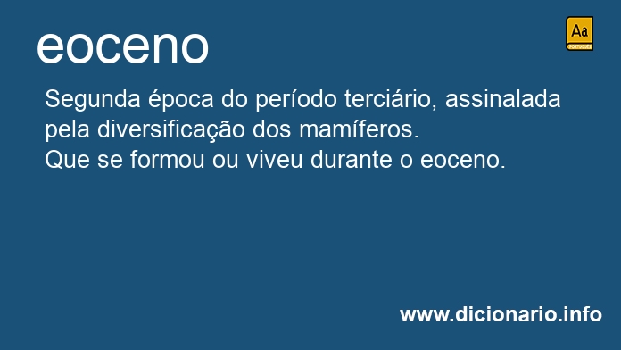 Significado de eoceno