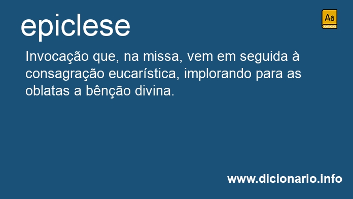 Significado de epicleses