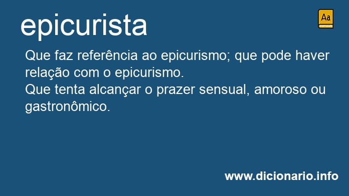 Significado de epicurista