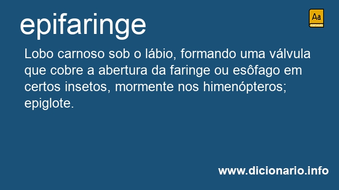 Significado de epifaringe