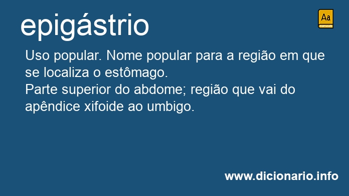 Significado de epigstrio