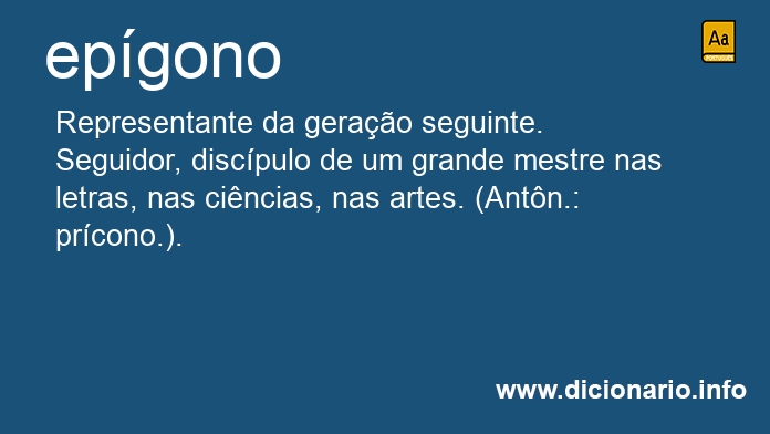Significado de epgonos