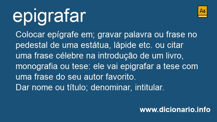 Significado de epigrafado