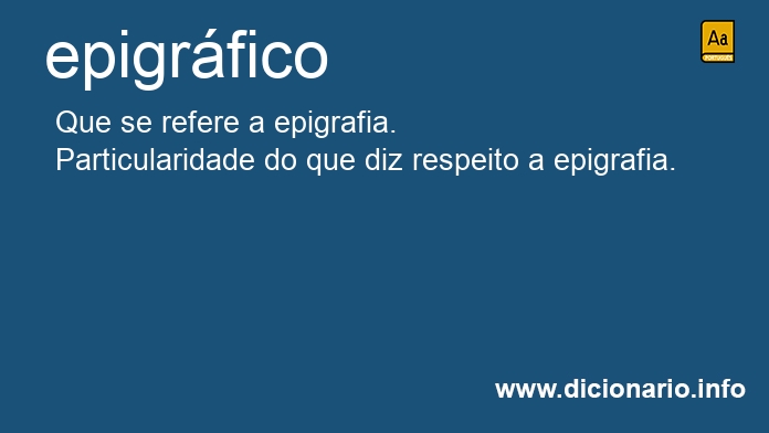 Significado de epigrficos