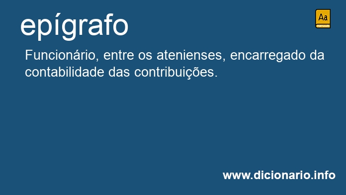 Significado de epgrafo