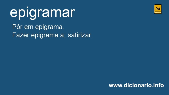 Significado de epigramar
