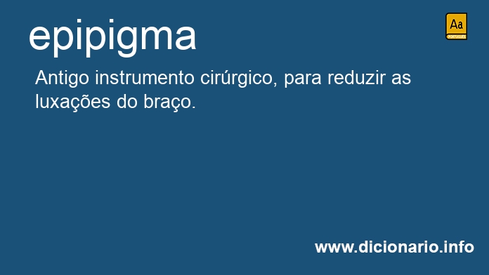 Significado de epipigma