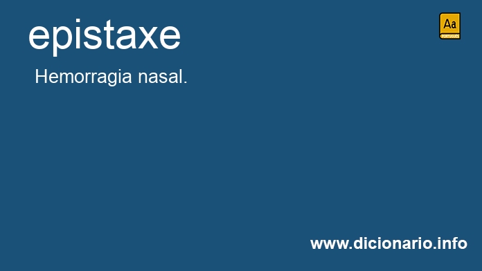 Significado de epistaxes