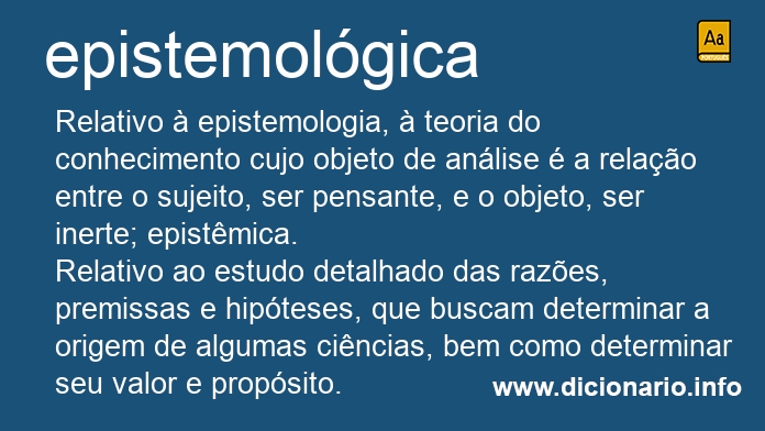 Significado de epistemolgica