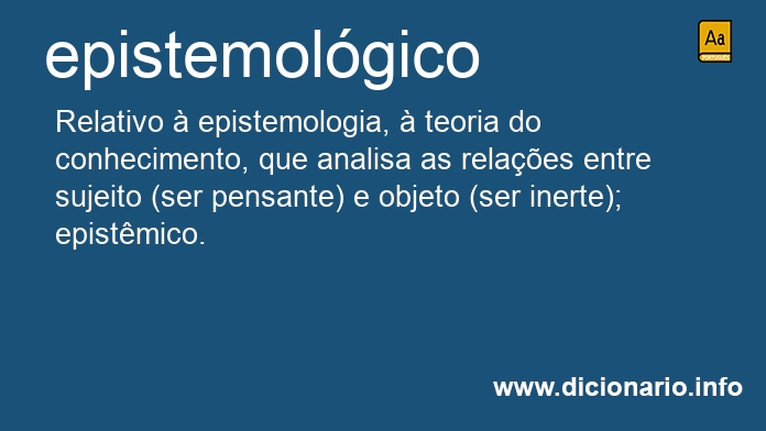 Significado de epistemolgico