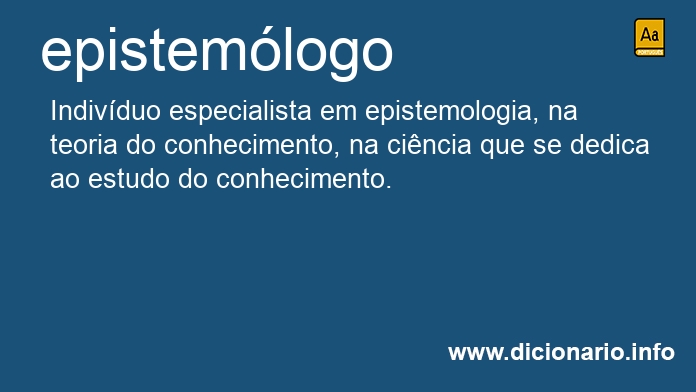 Significado de epistemlogo