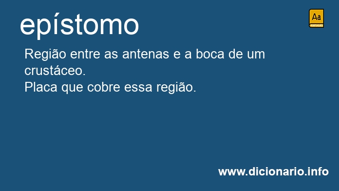 Significado de epstomo