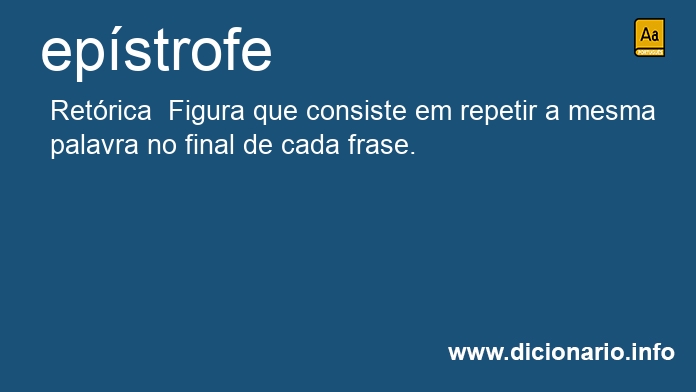 Significado de epstrofe
