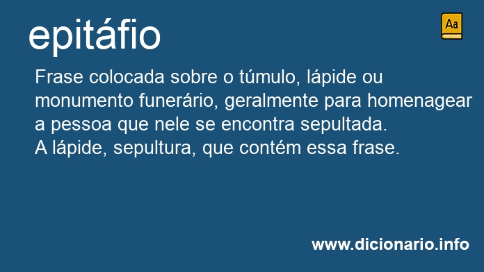 Significado de epitfio